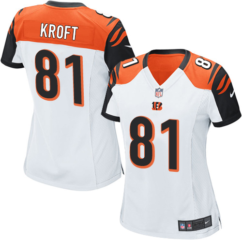 Women's Elite Tyler Kroft Nike Jersey White Road - #81 NFL Cincinnati Bengals